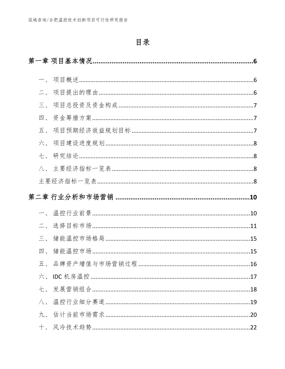 合肥温控技术创新项目可行性研究报告（模板）_第2页