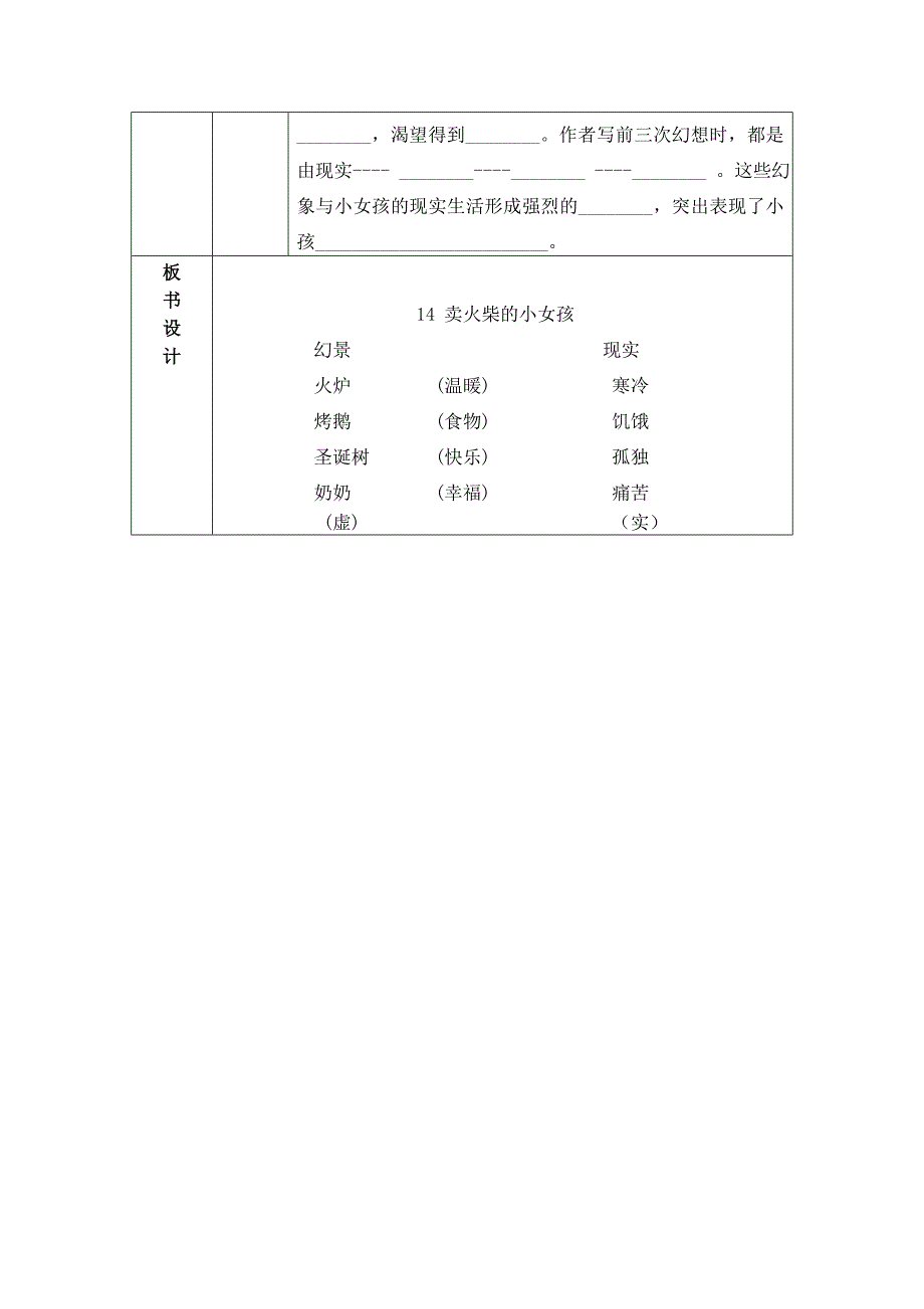 《卖火柴的小女孩》教案_第3页