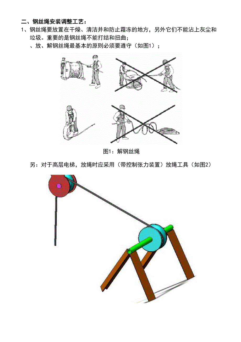 电梯钢丝绳安装及张力调整_第2页