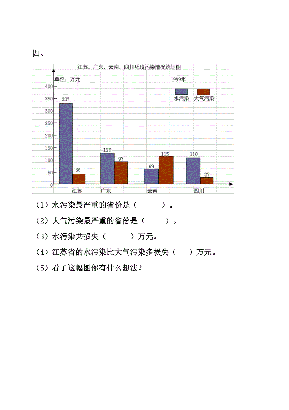 新人教版四年级数学下册第8单元《平均数与条形统计图》试题_第3页