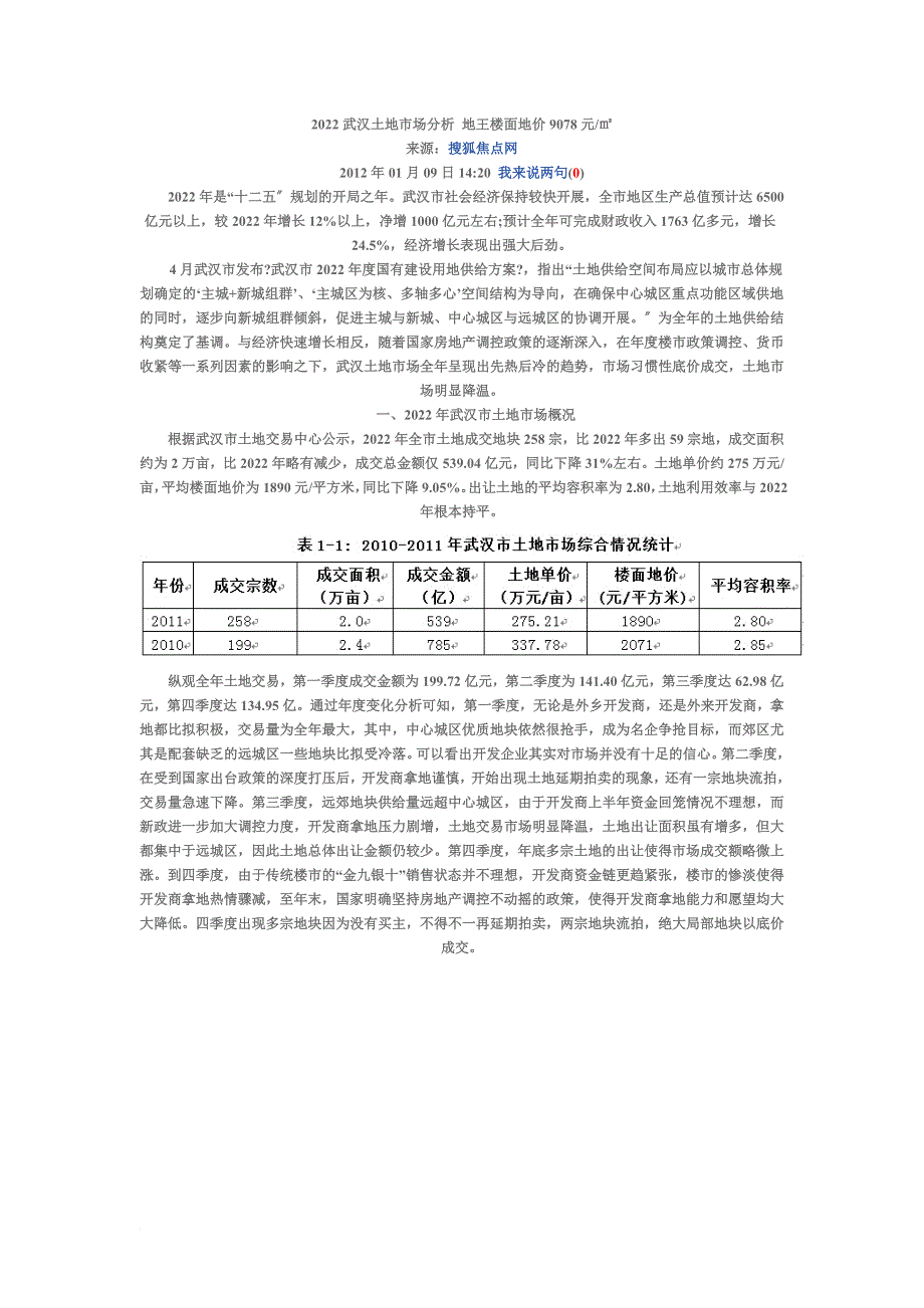 最新2022武汉土地市场分析 地王楼面地价9078元_第2页