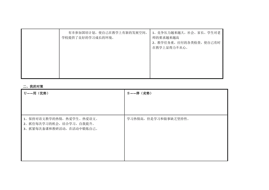 重庆市大足区李红——SWOT分析表_第2页