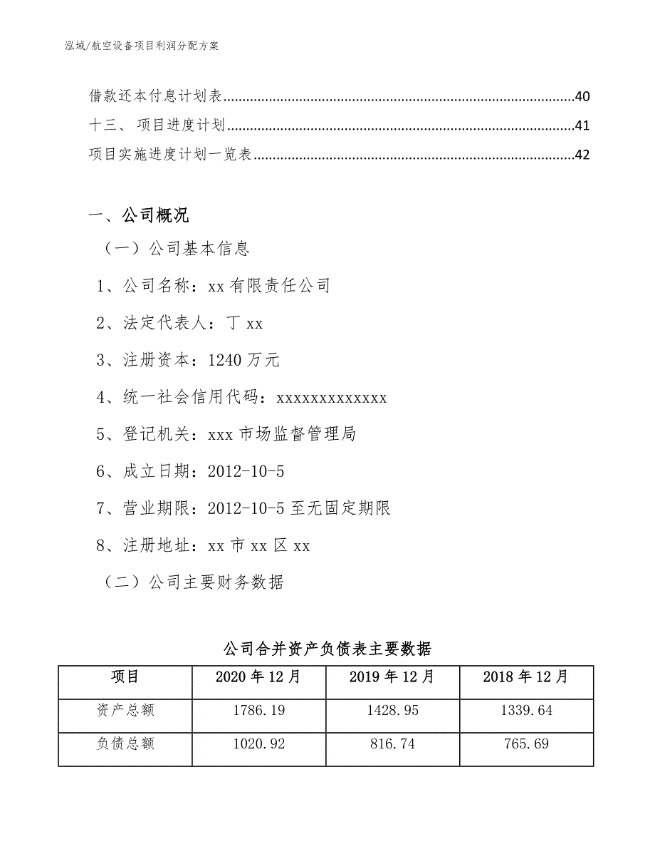 航空设备项目利润分配方案_第3页