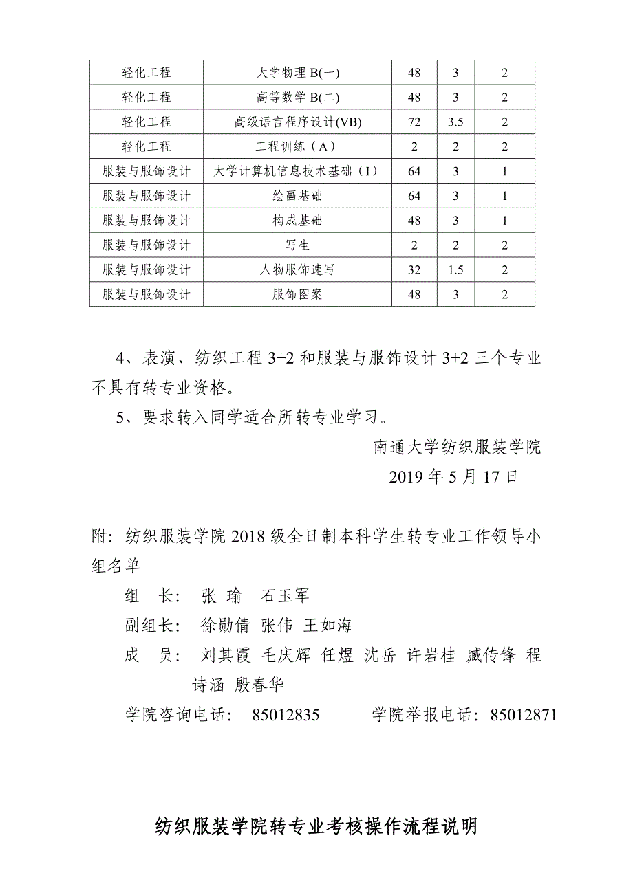 南通大学纺织服装学院2018级全日制本科学生各专业转入考核_第4页