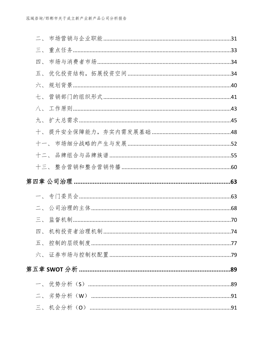 邯郸市关于成立新产业新产品公司分析报告模板范文_第2页