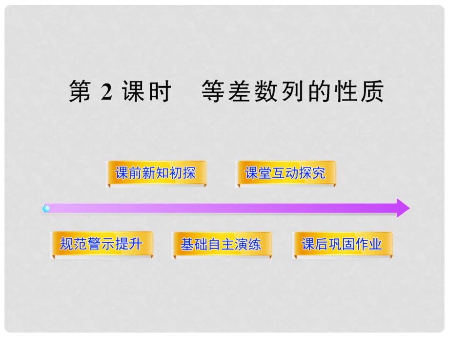 高中数学 1.2.1.2 等差数列的性质同步课件 北师大版必修5_第1页