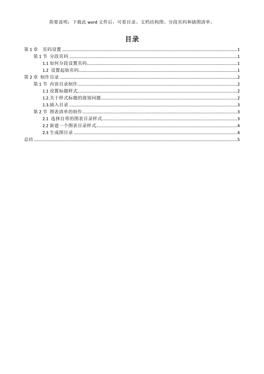 word2007-分段页码和目录设置_第2页