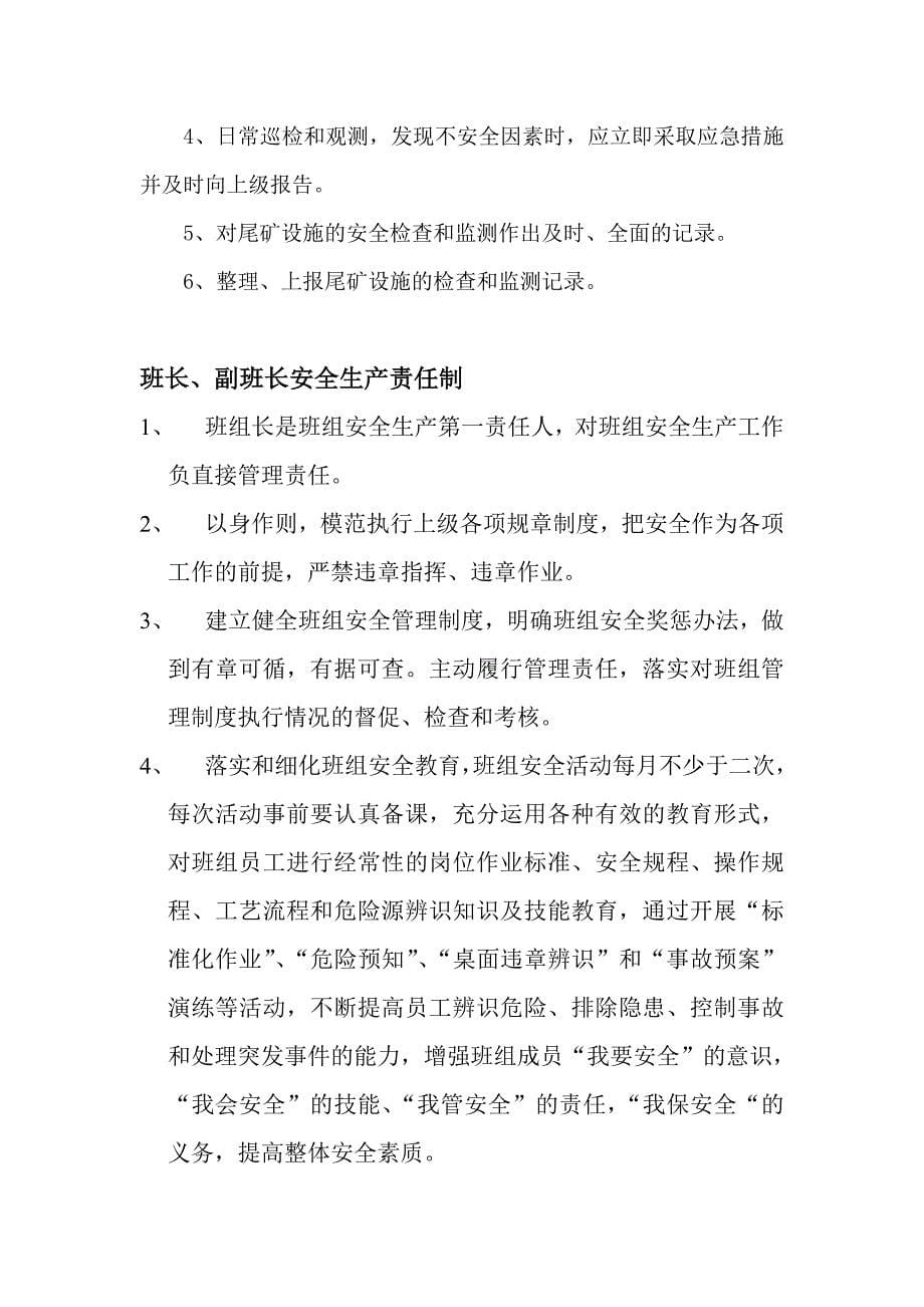 尾矿库全员安全生产管理制度责任制.doc_第5页