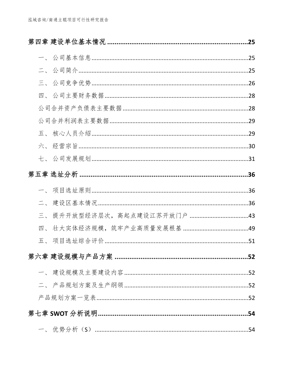 南通主辊项目可行性研究报告（模板）_第3页