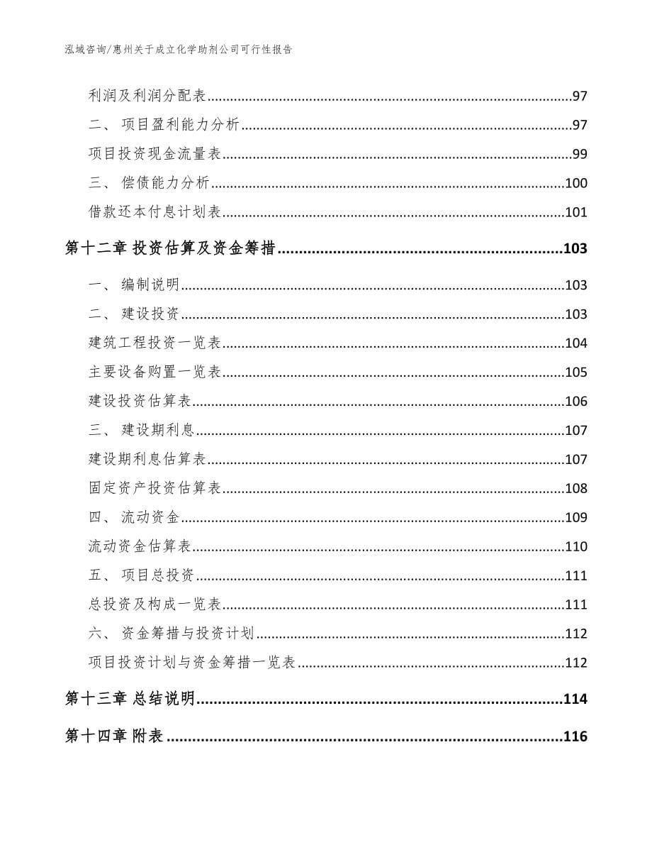 惠州关于成立化学助剂公司可行性报告（模板范文）_第5页