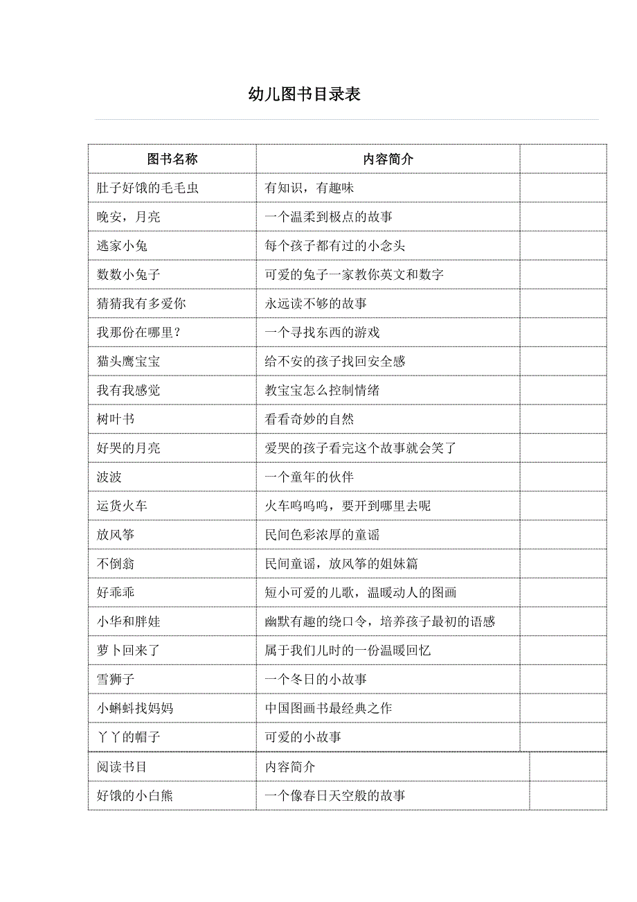 幼儿绘本目录_第1页