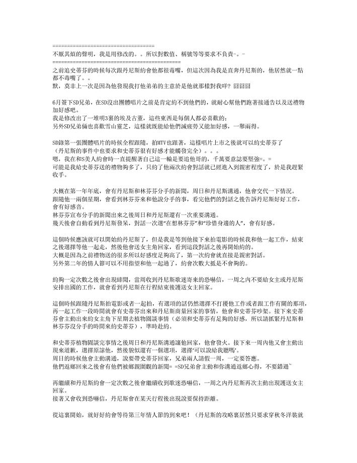 明星志愿三攻略：全角色感情攻略-追丹尼斯心得.docx
