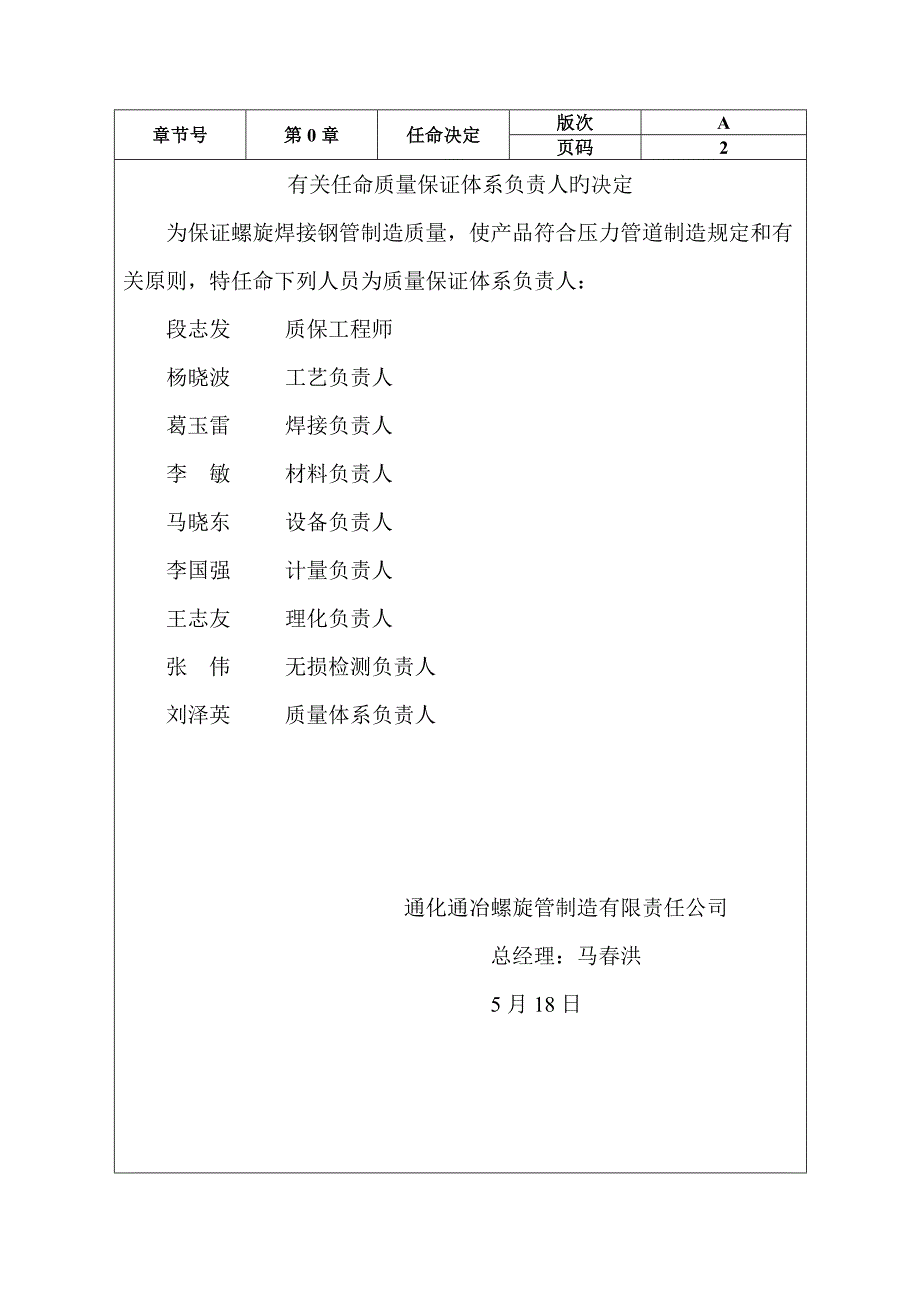 质量保证标准手册_第2页