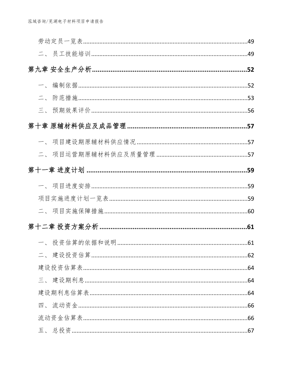 芜湖电子材料项目申请报告范文_第3页