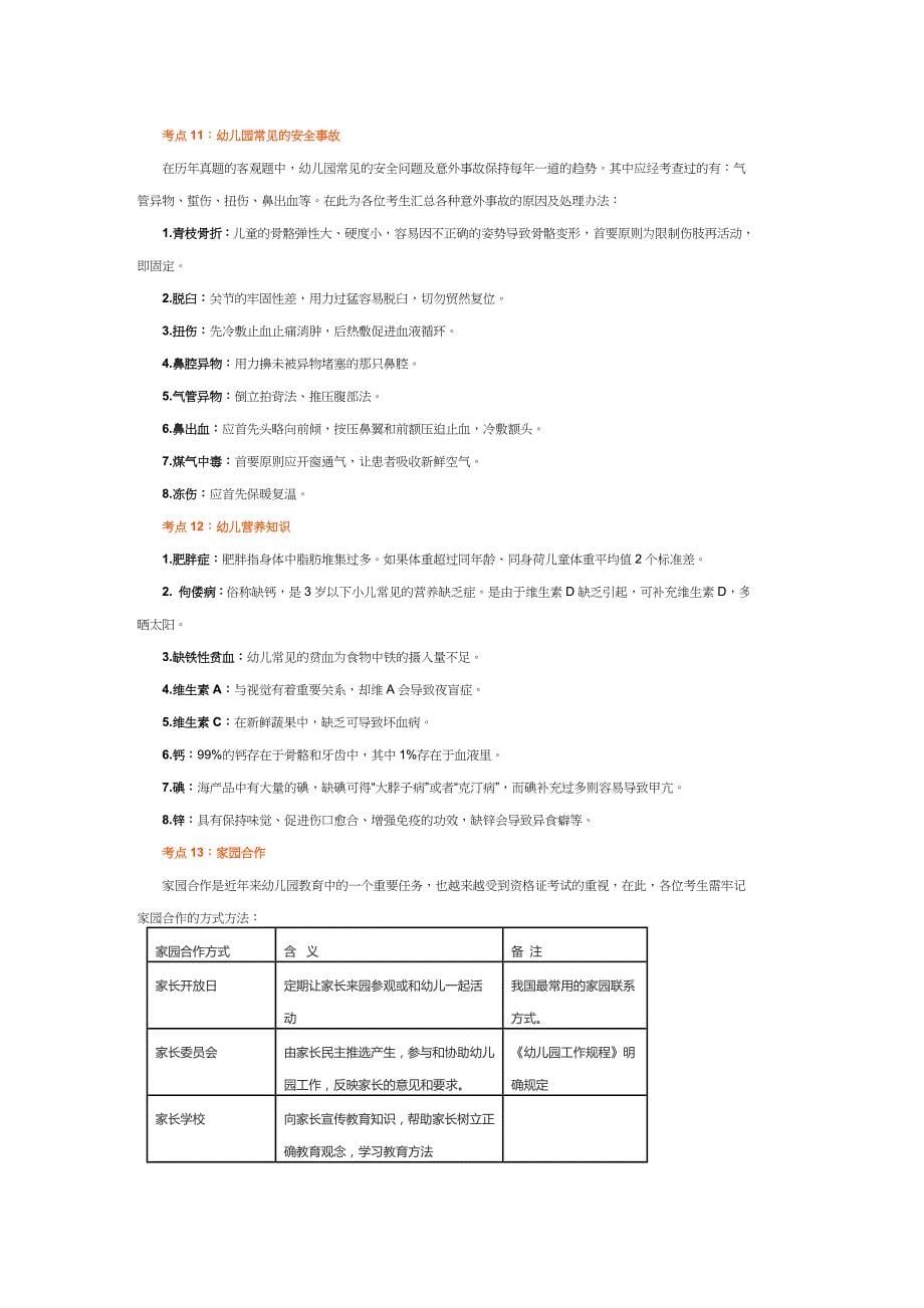 2023年幼儿园教师资格考试保教知识重要知识点汇总_第5页