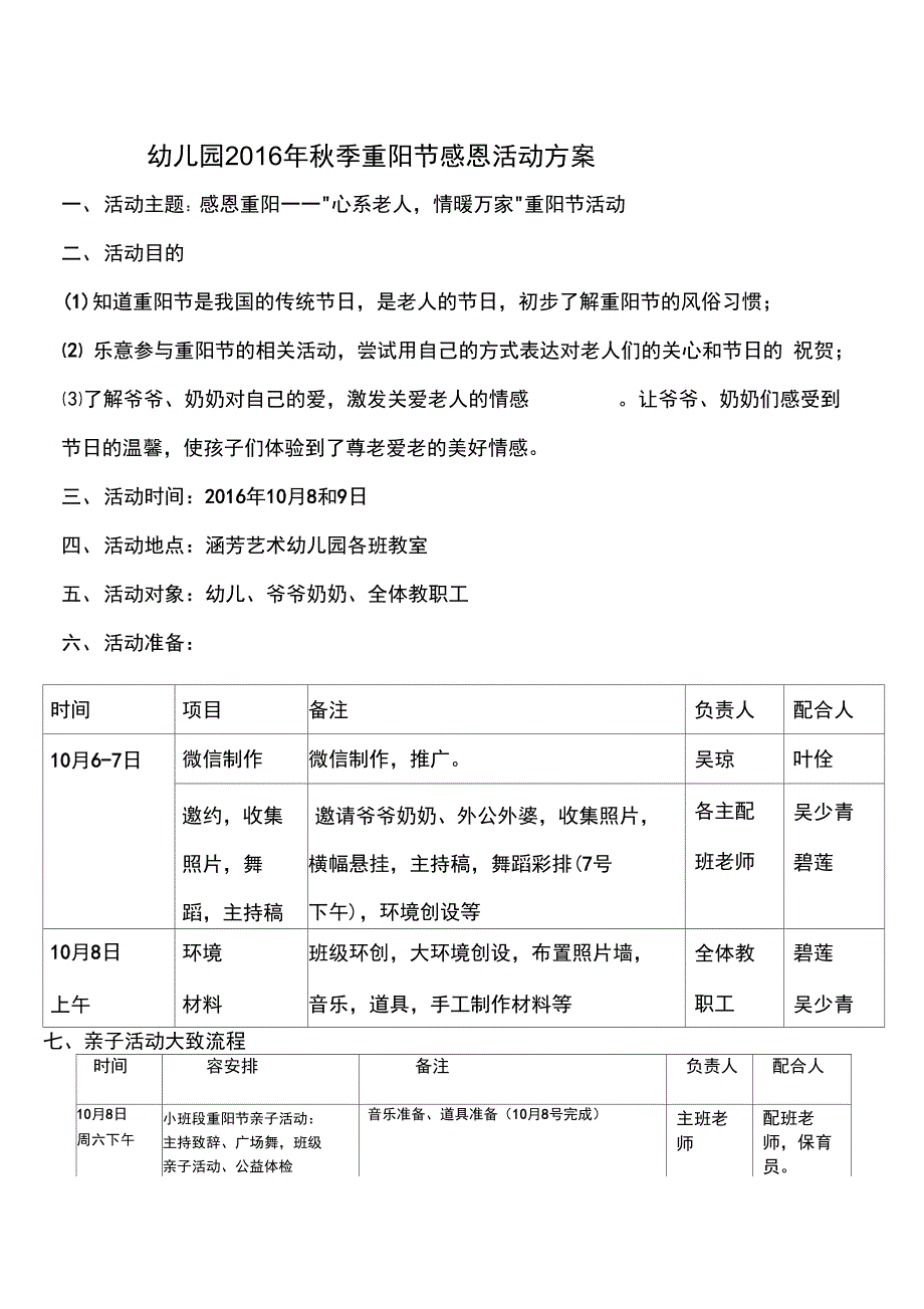 幼儿园教育2016秋季重阳节感恩精彩活动方案设计_第1页