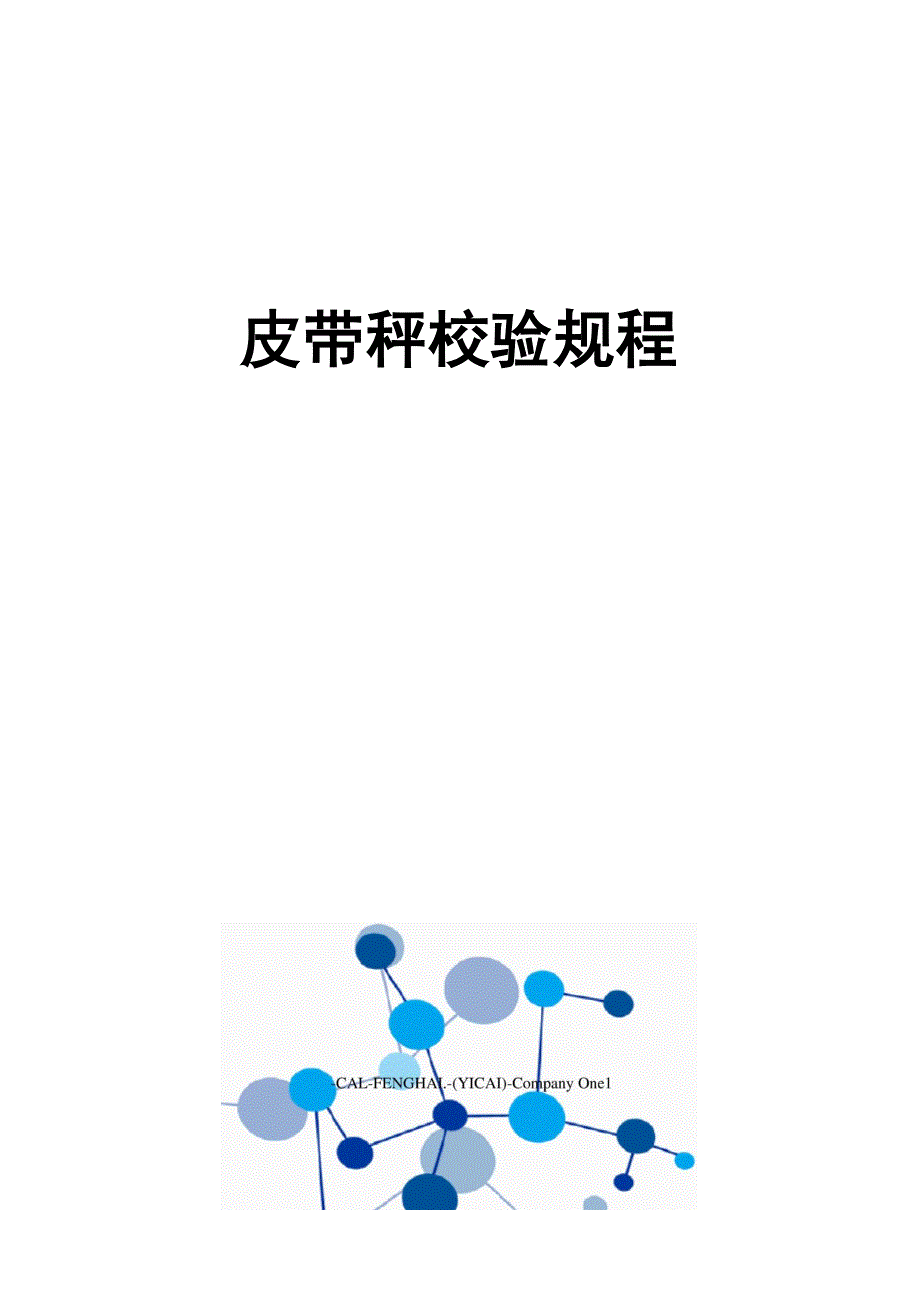 皮带秤校验规程_第1页