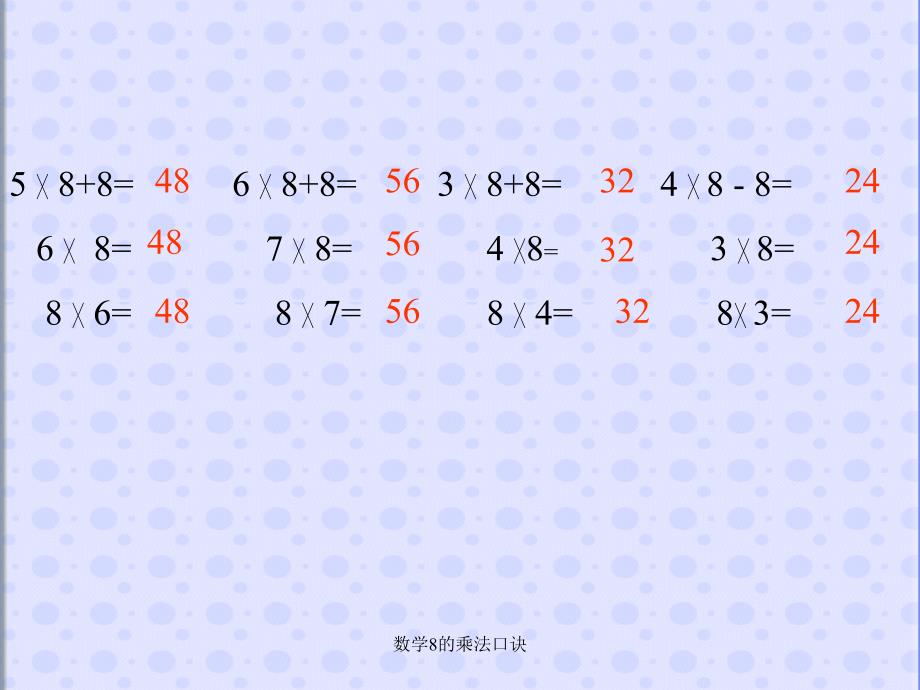 数学8的乘法口诀课件_第4页