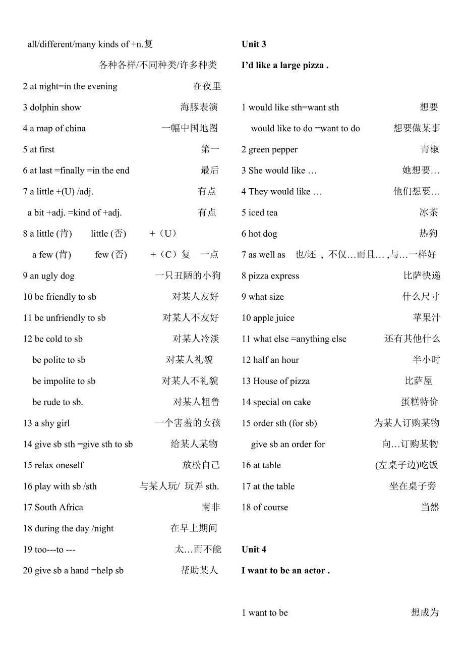 新目标七年级下词组_第2页