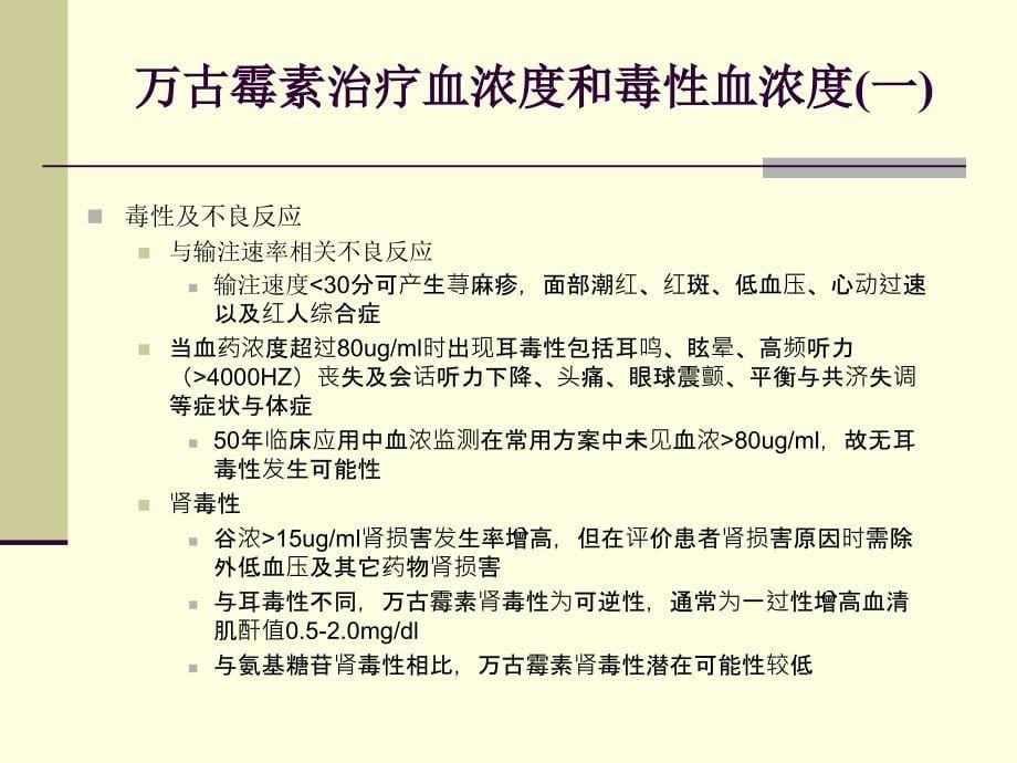 万古霉素应用方法与疗效及安全性名师编辑PPT课件_第5页