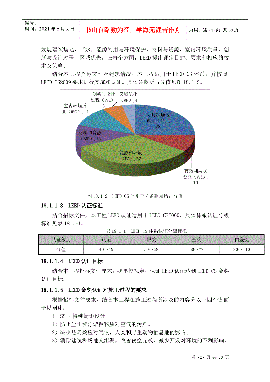 LEED金奖绿色建筑二星级认证及绿色施工方案DOC31页_第2页