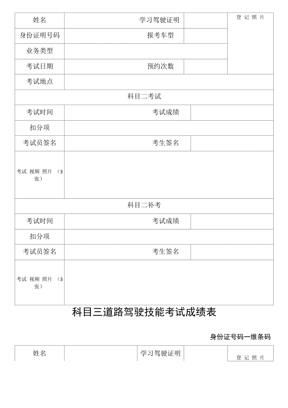 科目一考试成绩表_第2页