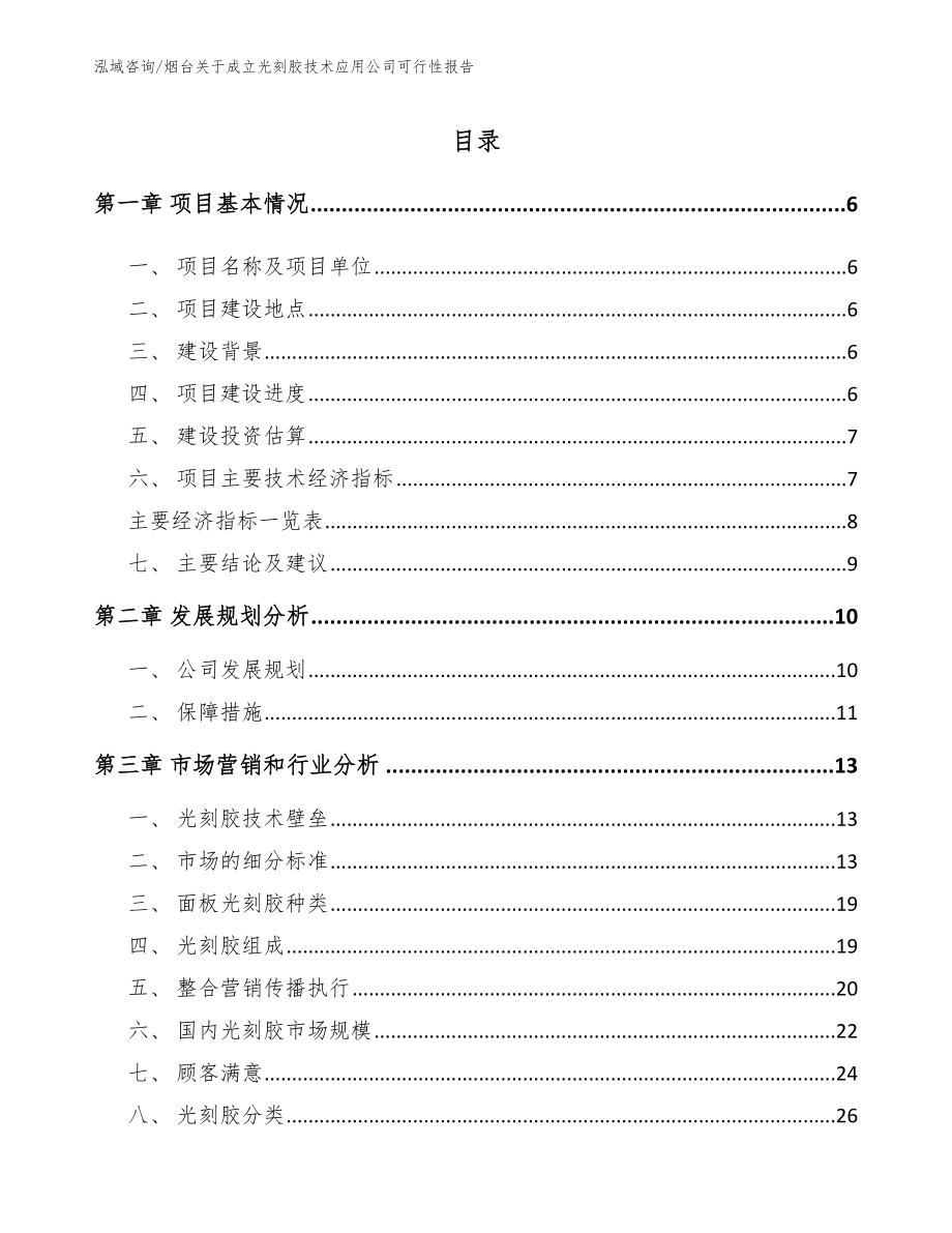 烟台关于成立光刻胶技术应用公司可行性报告_第2页