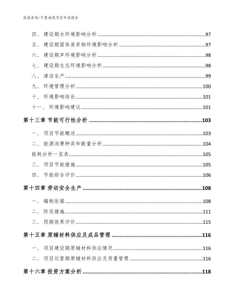 宁夏海缆项目申请报告_第5页