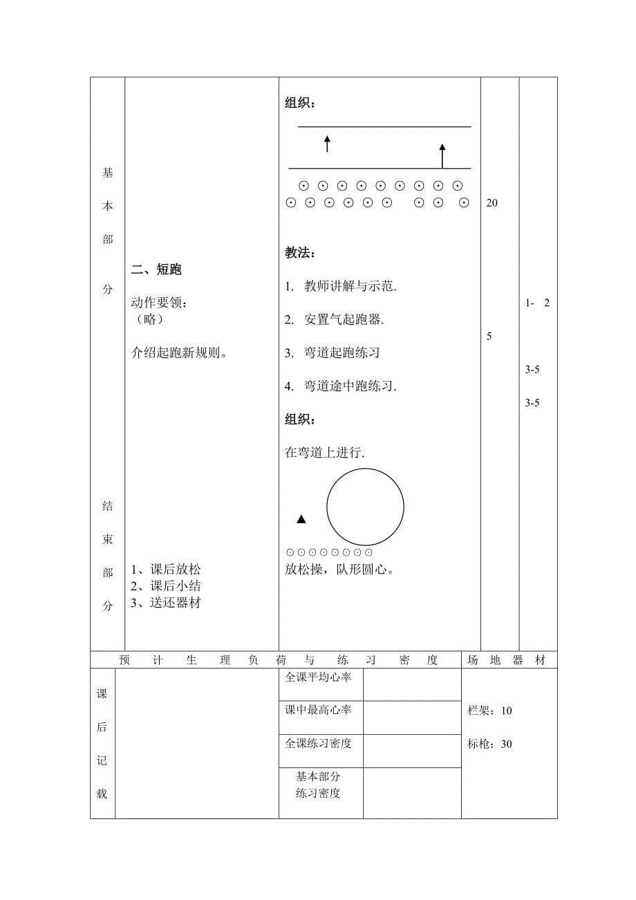 田径学期教案(全套)_第5页