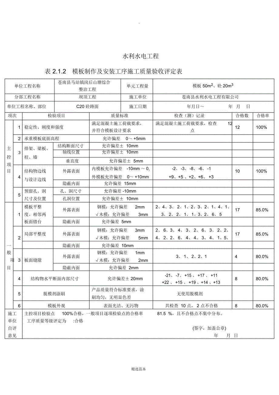 C20砼路面质量评定表_第3页