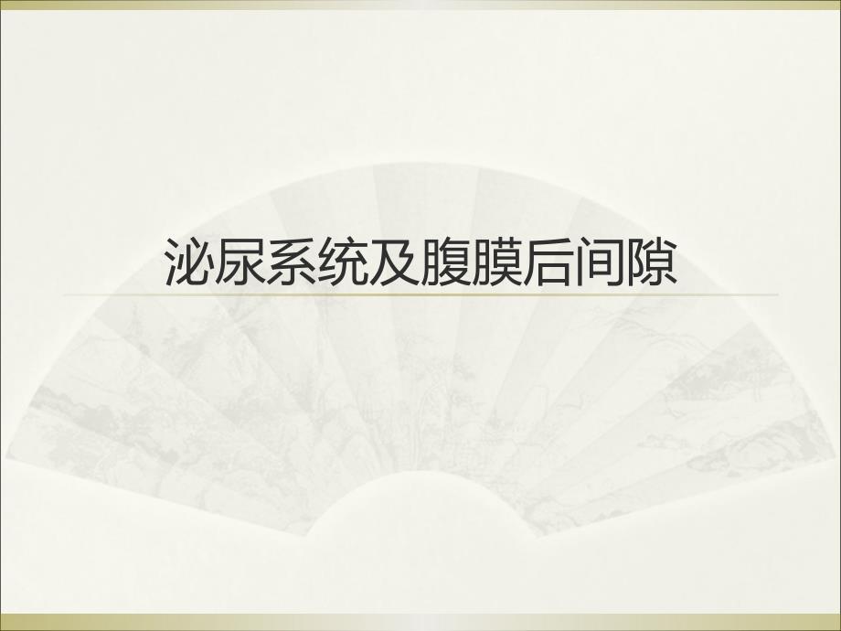 泌尿生殖系统和腹膜后间隙断层解剖.ppt_第1页