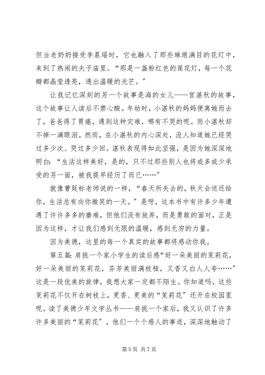 2023年同龄少年不一样的精彩肩挑一个家读后感.docx_第5页