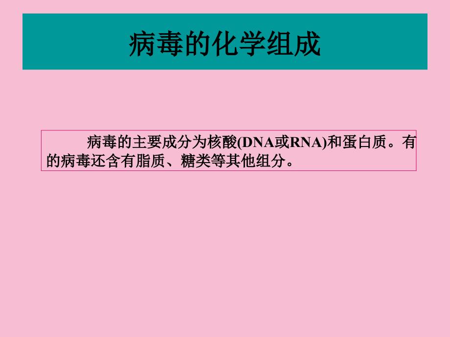 病毒的化学组成ppt课件_第1页