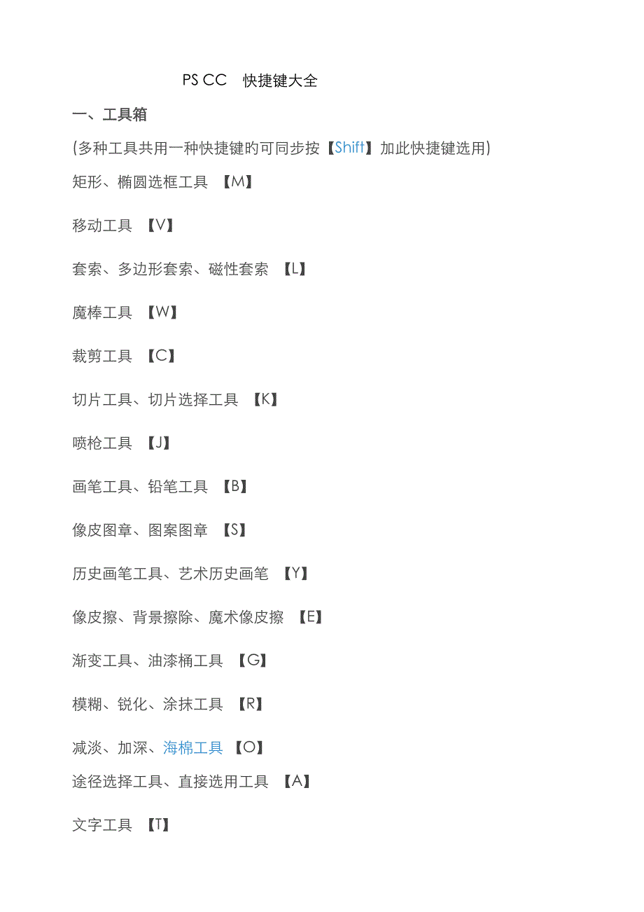 PSCC快捷键大全_第1页