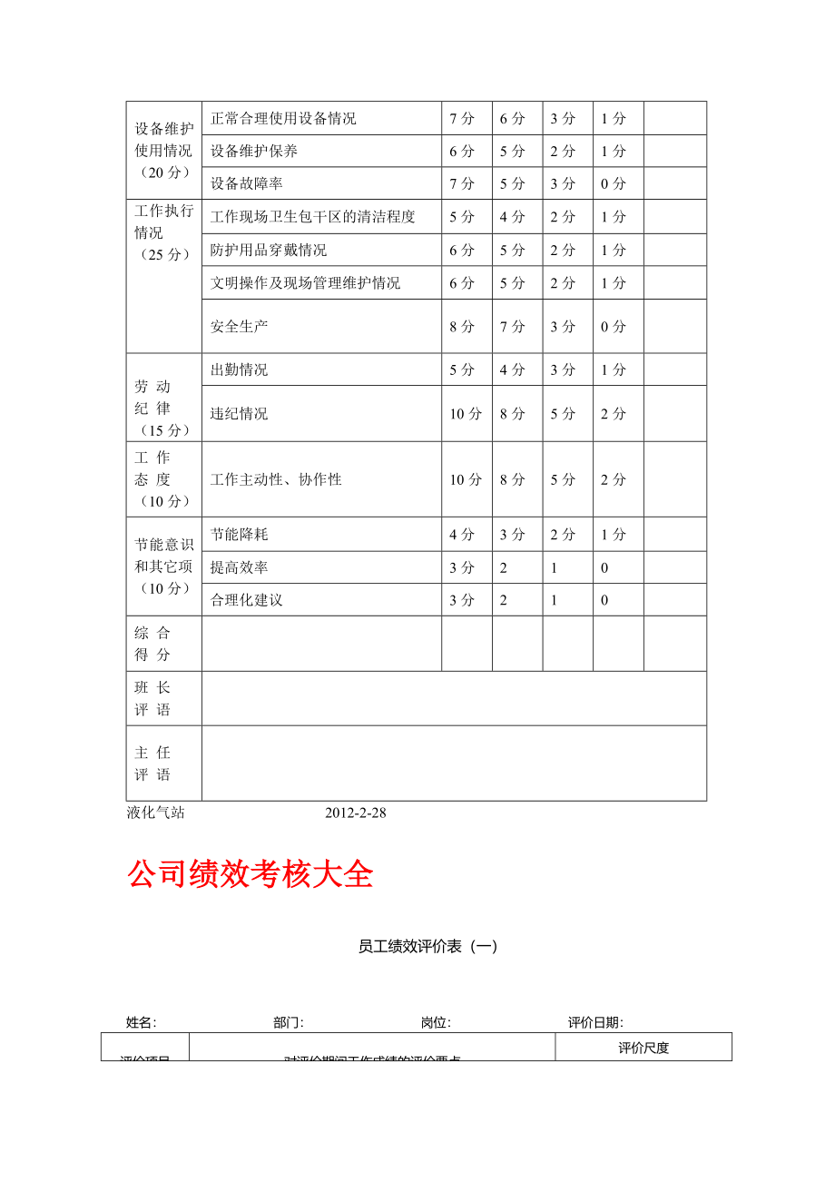 燃气公司绩效考核方案.doc_第3页