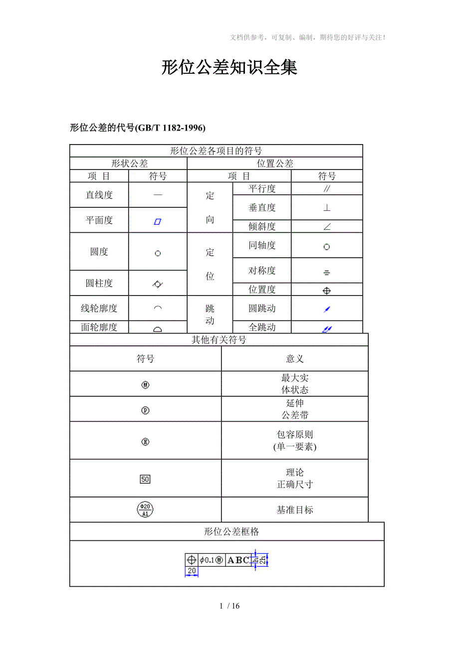 形位公差知识(中山市三角镇高翔电脑)_第1页