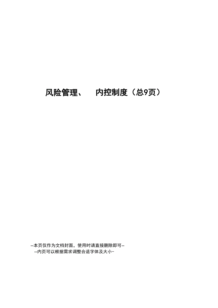 风险管理、内控制度_第1页