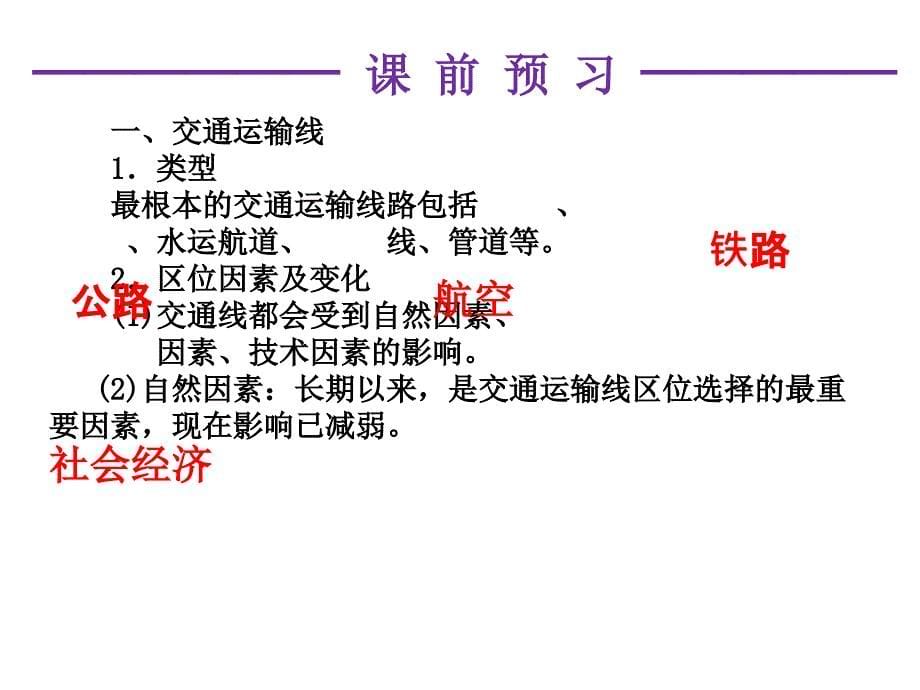 鲁教版必修二4.2交通运输布局课件共33张_第5页