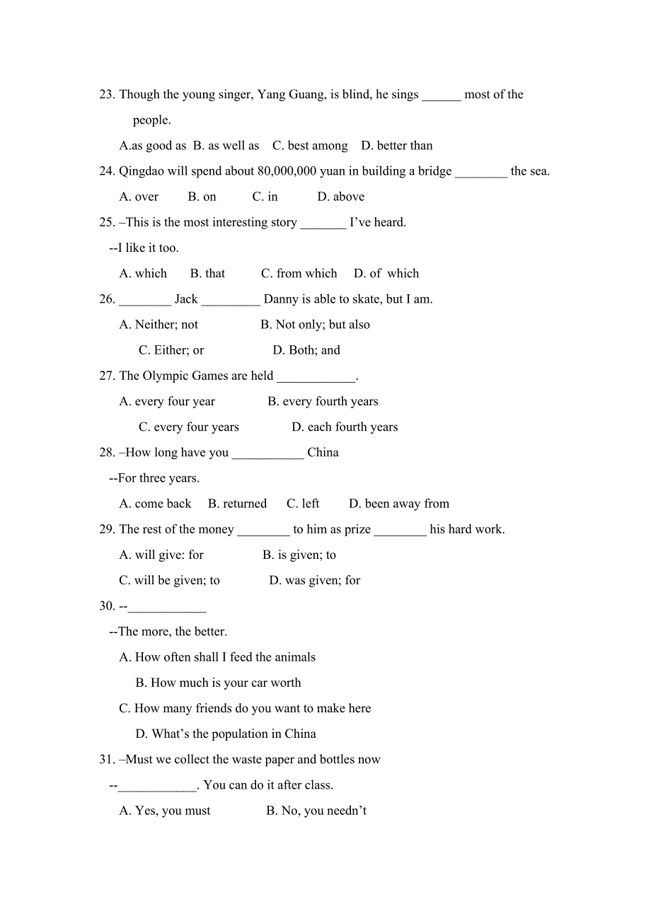 2023年宁津县九年级第一次模拟考试初中英语.docx_第3页