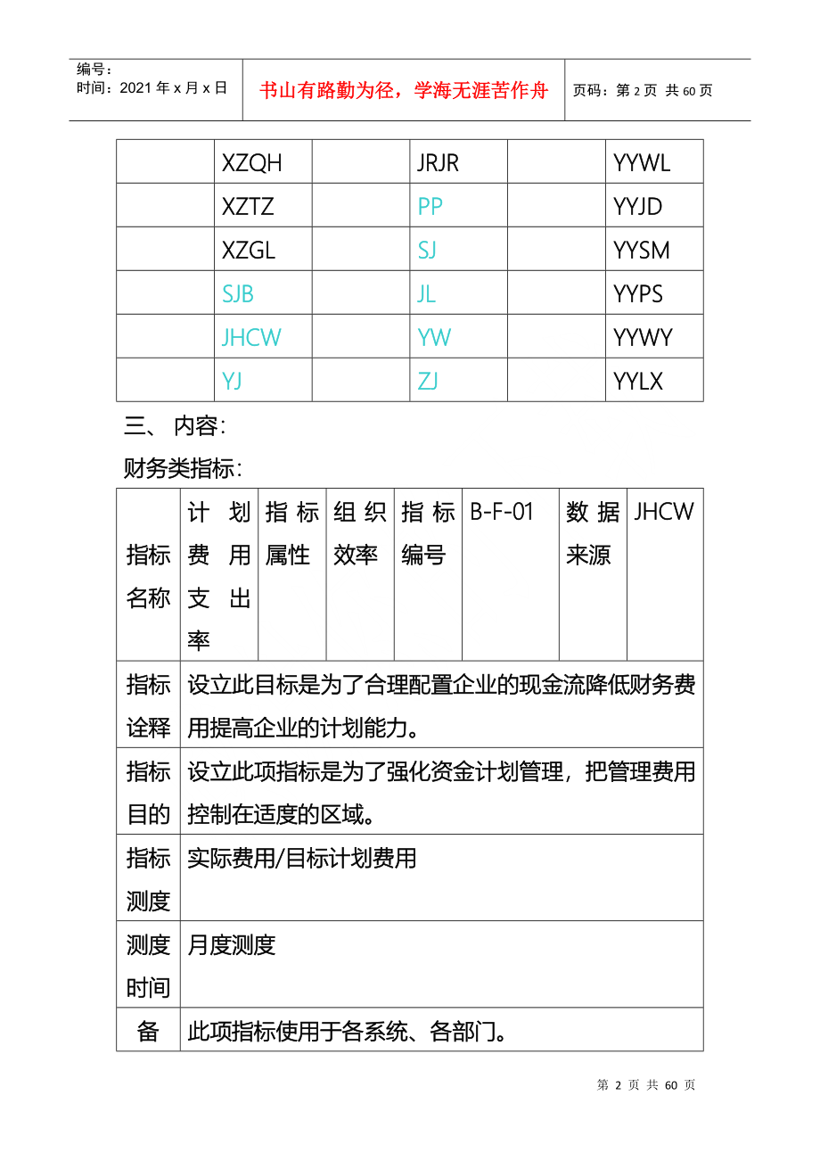 集团KPI指標手册_第2页