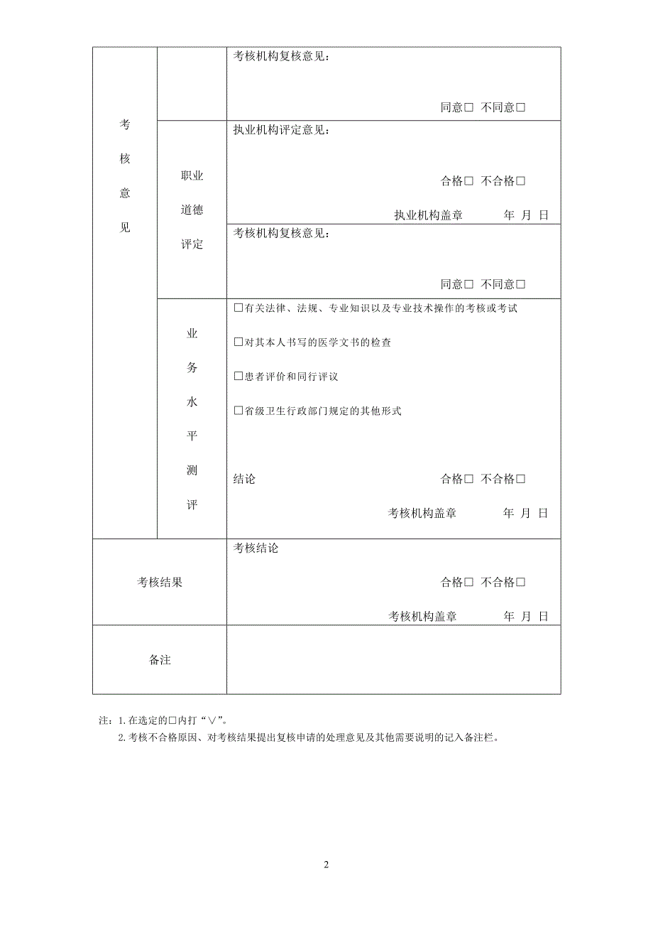 医师定期考核表(一般程序).doc_第2页