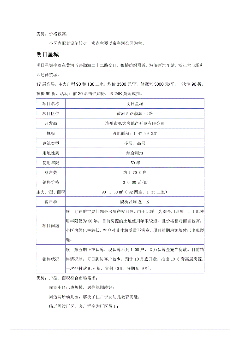 区域楼盘调研_第2页