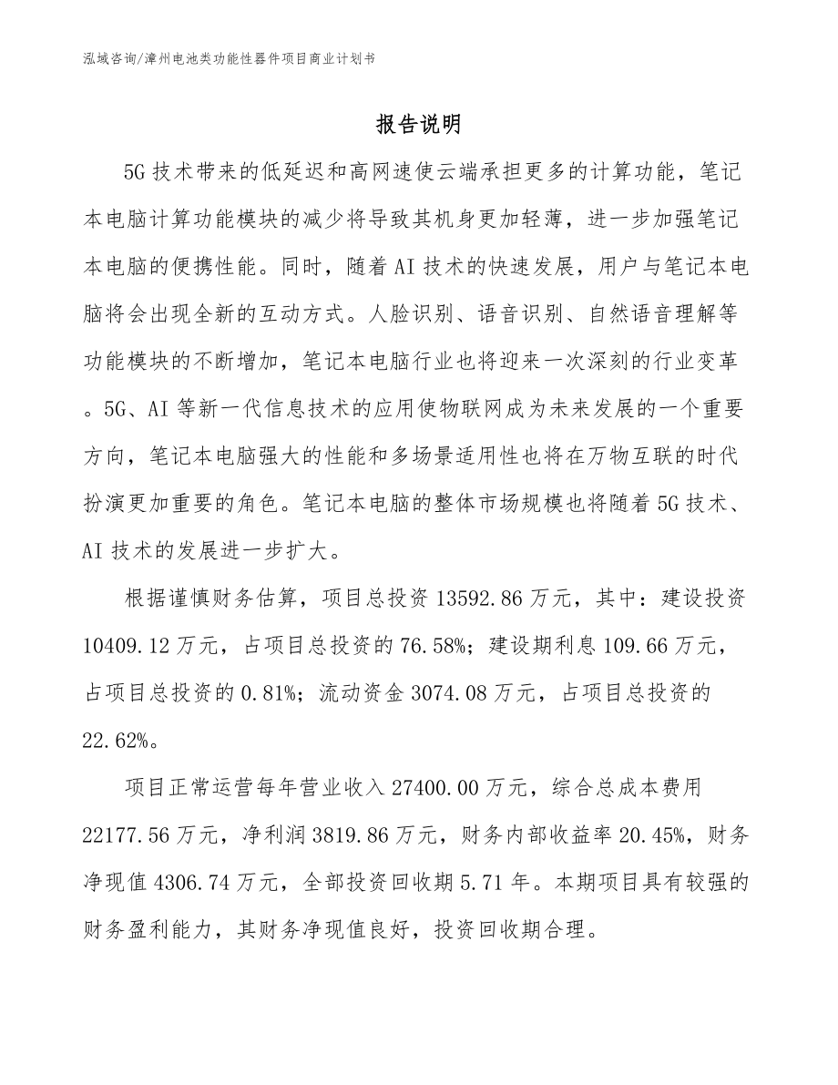 漳州电池类功能性器件项目商业计划书_第2页