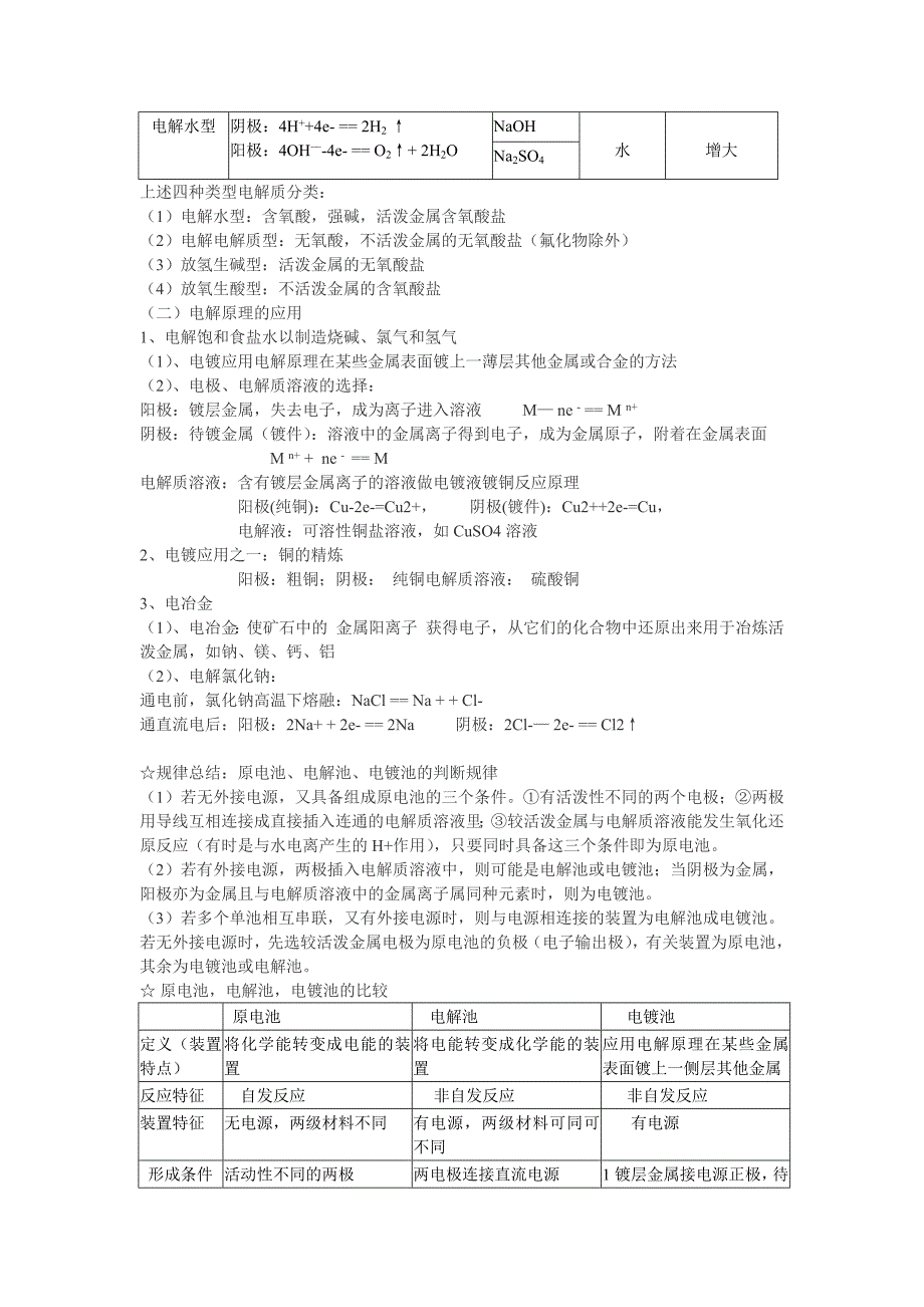 高中化学选修4电化学知识点总结_第3页