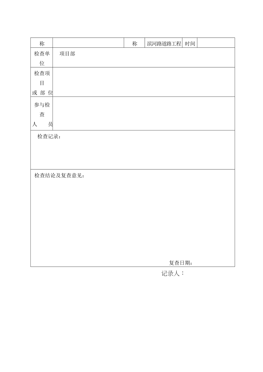 新版安全检查记录表范例_第2页