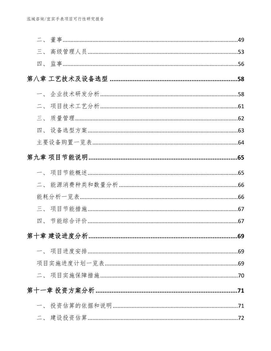 宜宾手表项目可行性研究报告_第5页