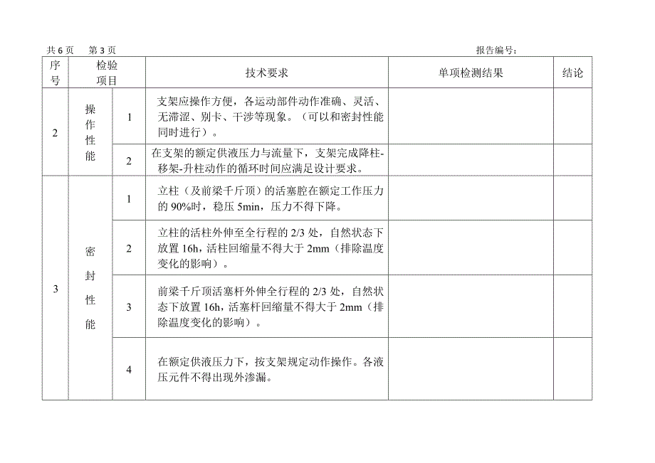 液压支架出厂检验报告_第3页