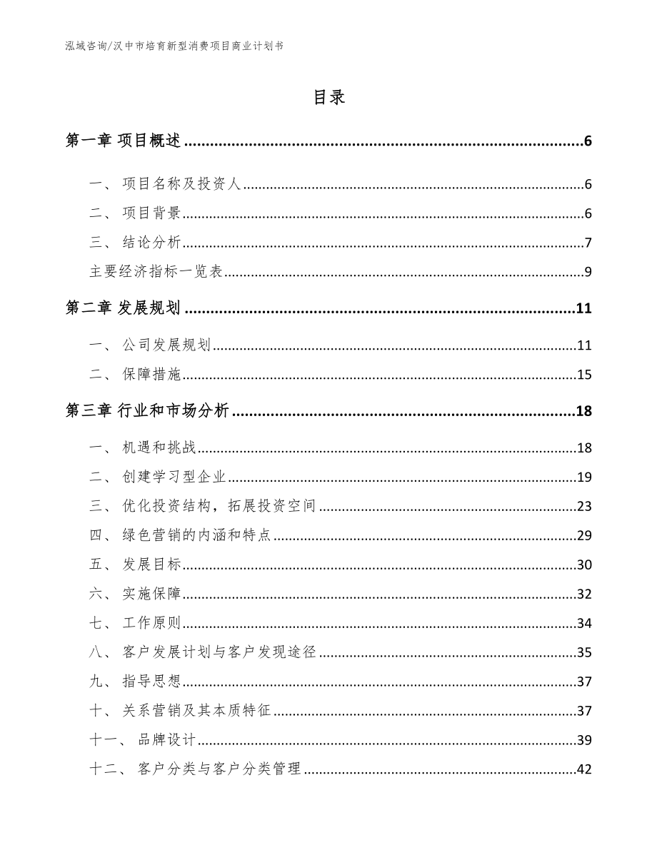 汉中市培育新型消费项目商业计划书_第2页