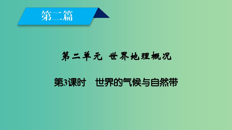 高考地理一轮复习区域地理第二篇世界地理第二单元世界地理概况第3课时世界的气候与自然带课件.ppt_第2页