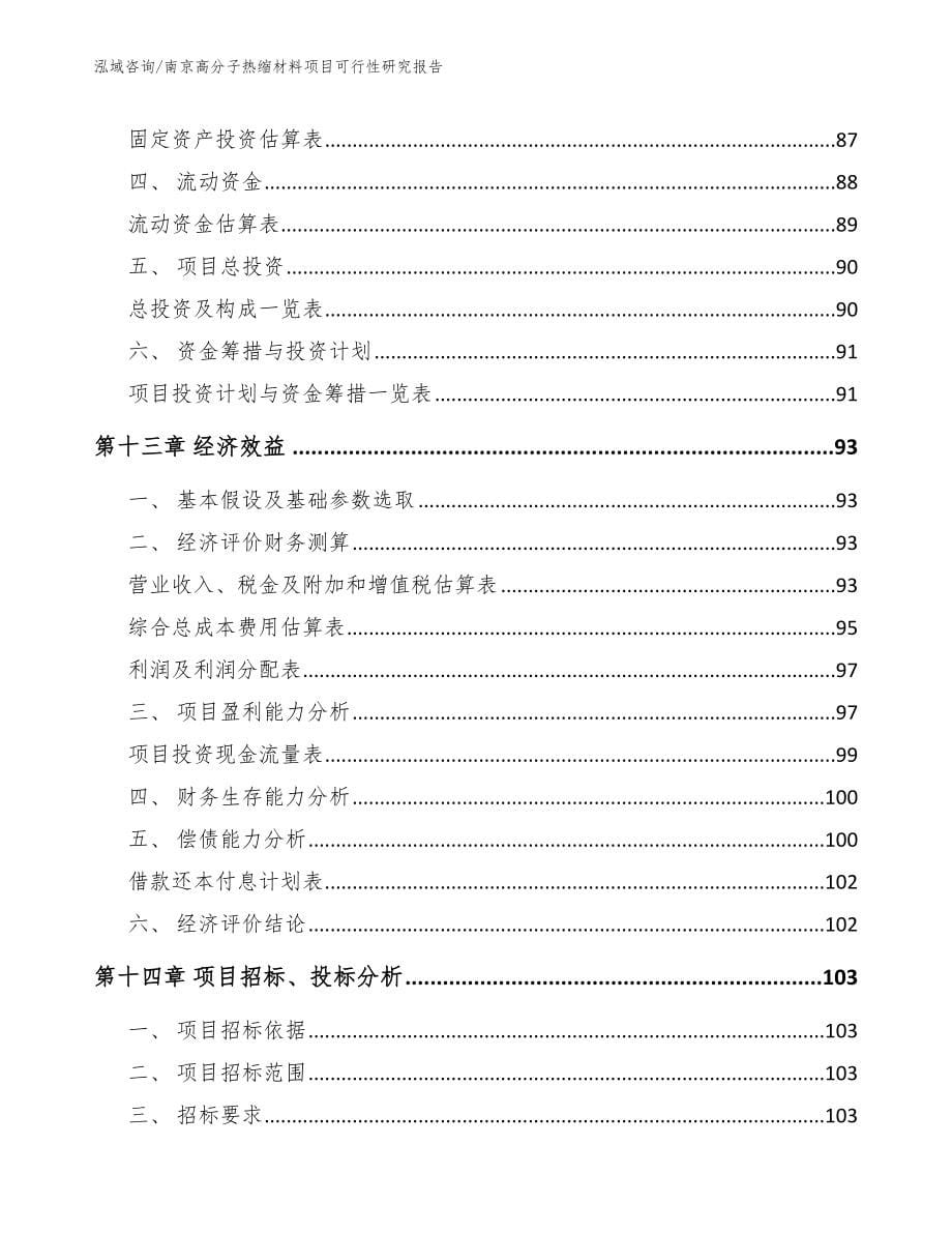 南京高分子热缩材料项目可行性研究报告（模板参考）_第5页